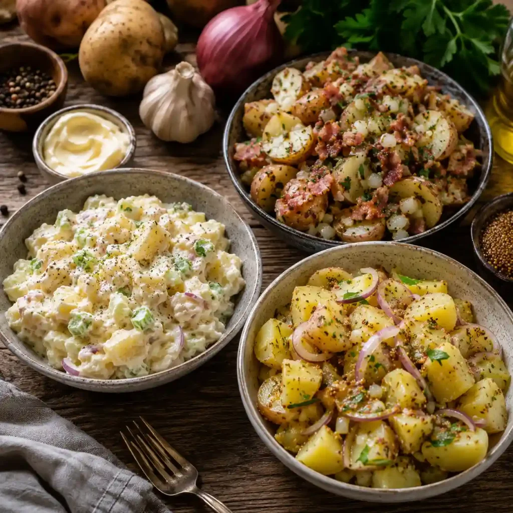 French Potato Salad vs American and German Potato Salad